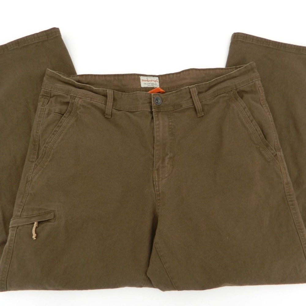 Weatherproof Vintage Relaxed Fit‎ Pants Men's 36x28  Brown Canvas Casual Work